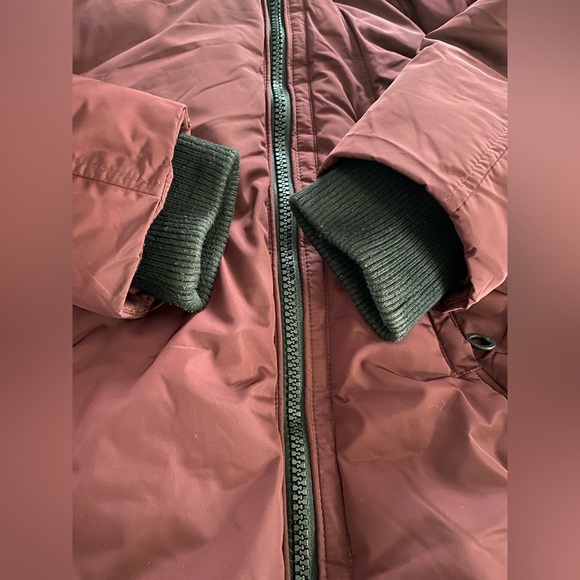 Noize wine red vegan Winter Coat with Hood - Picture 5 of 8